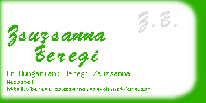 zsuzsanna beregi business card